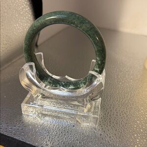Green Jade Stone Bangle Bracelet